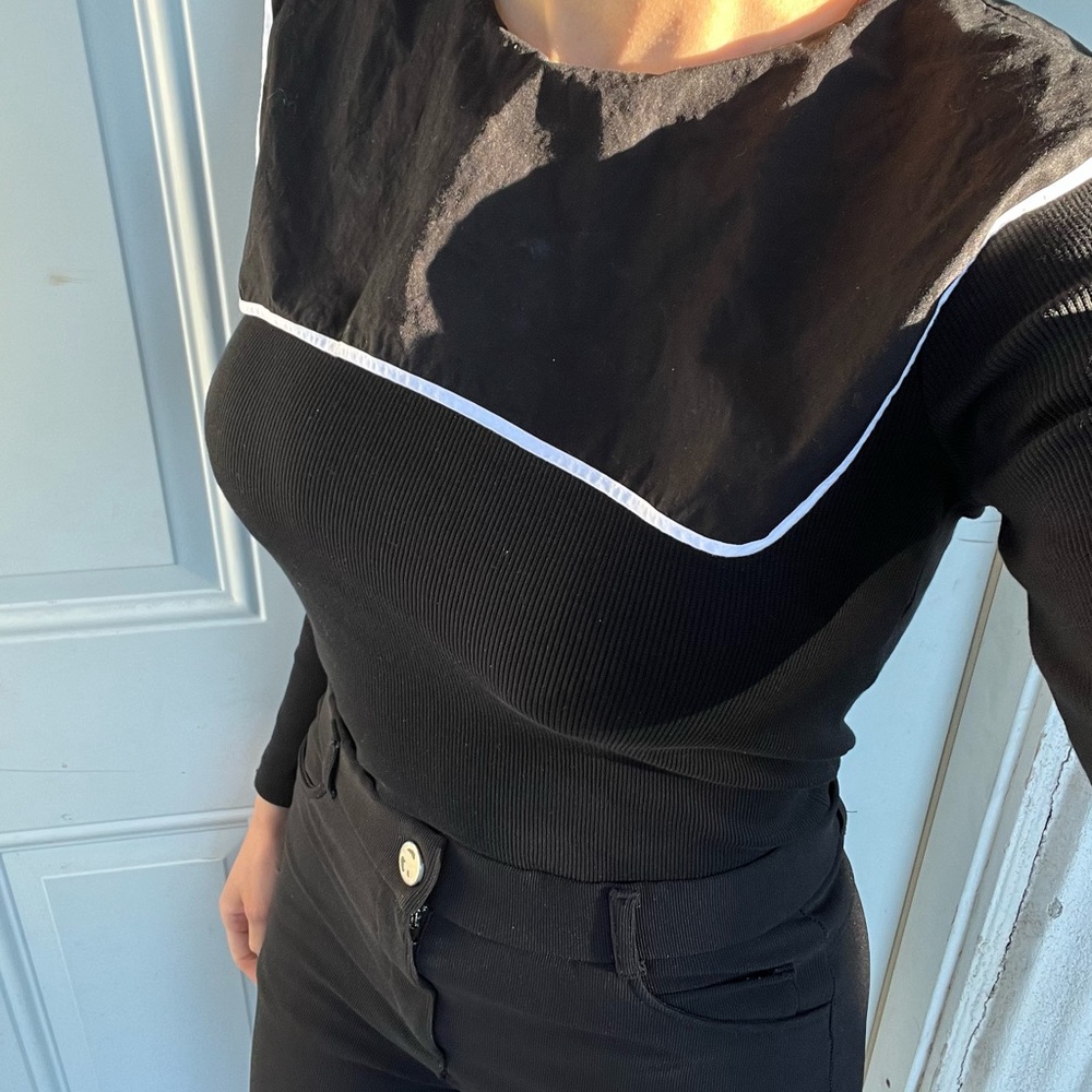 Black Zara long sleeve top